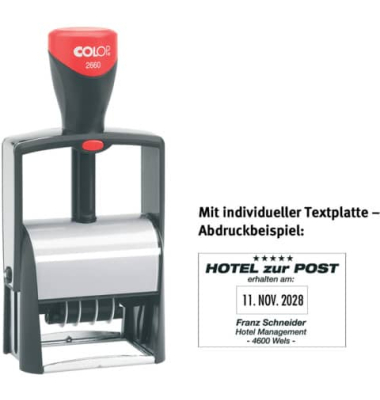 Selbstfärbestempel mit Platte