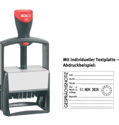 Selbstfärbestempel mit Platte