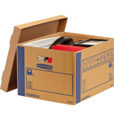 Umzugskarton SmoothMove Prime 6206101 braun, innen 43x38x28,7cm, Wellpappe