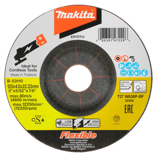 0088381472296 - Schruppscheibe Flexibel B-53110 0088381472296 Makita 0088381472296 - Schruppscheibe Flexibel B-53110 0088381472296 Makita
