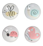 Insekten Magnete Motiv, Kunststoff Ø 2,5 x 0,8 cm