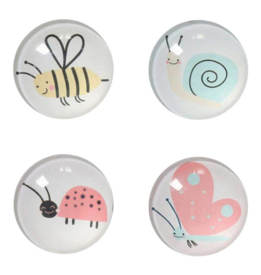Insekten Magnete Motiv, Kunststoff Ø 2,5 x 0,8 cm
