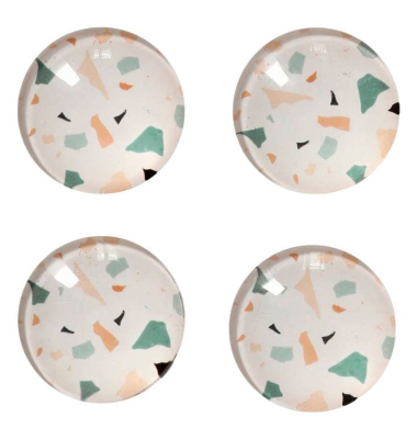 Terrazzo Magnete Motiv, Kunststoff Ø 2,5 x 0,8 cm
