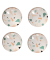 Terrazzo Magnete Motiv, Kunststoff Ø 2,5 x 0,8 cm