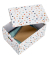 Aufbewahrungsbox Dots 14475, außen 25x35x20cm, Karton weiß/mit Punkten
