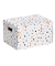 Aufbewahrungsbox Dots 14475, außen 25x35x20cm, Karton weiß/mit Punkten