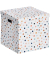 Aufbewahrungsbox Dots 14476, außen 33,5x33x32cm, Karton weiß/mit Punkten