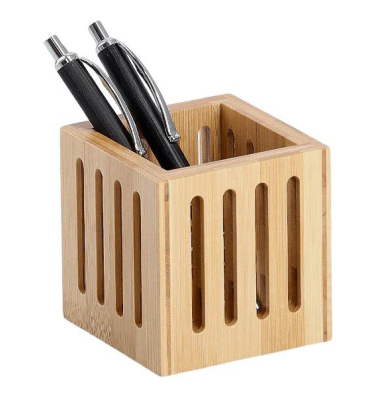 Stiftehalter braun Bambus 8,0 x 8,0 x 8,0 cm