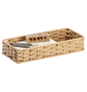 Schreibtisch-Organizer Papiergeflecht natur Papiergeflecht 11,0 x 24,0 x 4,5 cm
