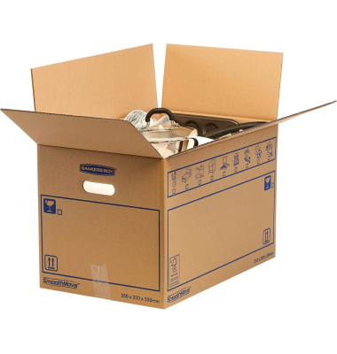 Umzugskarton SmoothMove Standard 6207301 braun, innen 55x35x35,0cm, Wellpappe