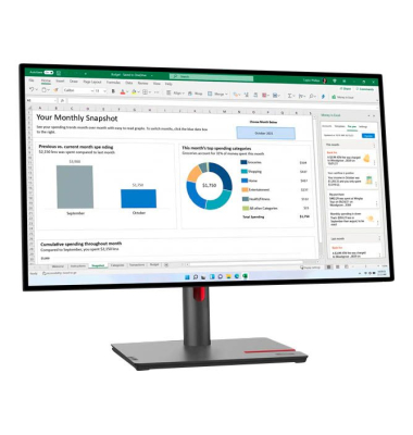 ThinkVision P27q-30 Monitor 69,0 cm (27,0 Zoll) schwarz