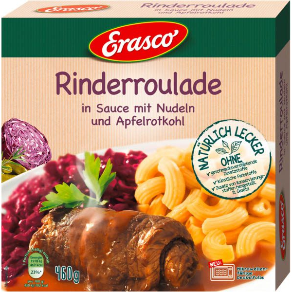 4037300124743 - Rinderroulade in Sauce mit Nudeln und Apfelrotkohl 4600 g 4037300124743 460 Gramm 4037300124743 - Rinderroulade in Sauce mit Nudeln und Apfelrotkohl 4600 g 4037300124743 460 Gramm