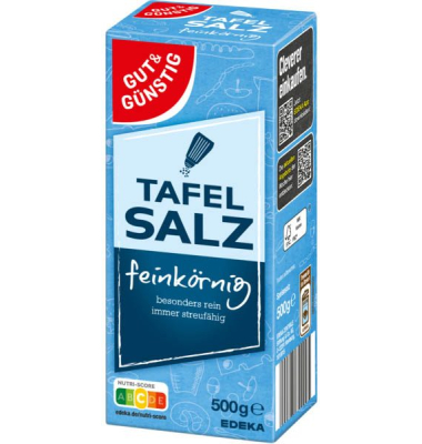 TAFELSALZ Salz, 500,0 g TAFELSALZ Salz, 500,0 g