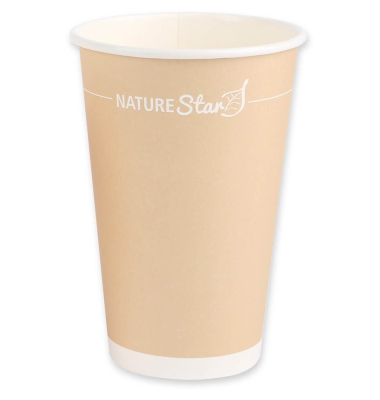 50 NATURE Star Einweg-Kaffeebecher 400 ml