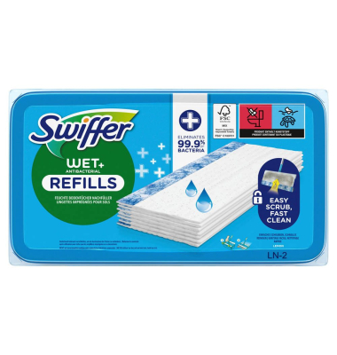 WET+ ANTIBACTERIAL REFILLS Feuchte Bodentücher Mikrofaser