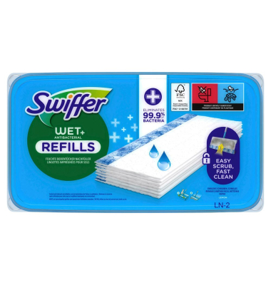 WET+ ANTIBACTERIAL REFILLS Feuchte Bodentücher Mikrofaser