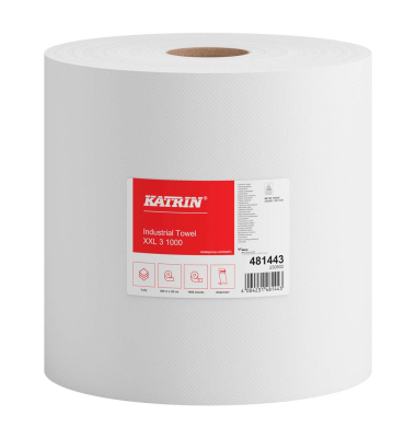 Putztuchrolle Basic XXL 3 1000 3-lagig weiß, 1000 Blätter