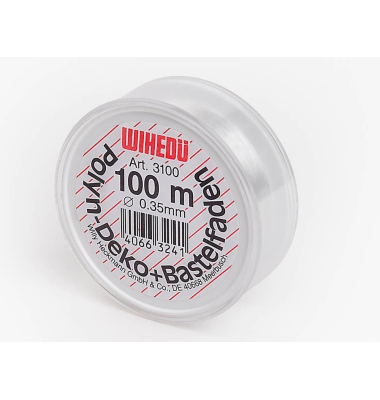 Perlonfaden glatt farblos 0,5 mm x 100,0 m