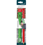 Pocket Bundle Zimmermannsbleistift Bleistiftköcher-Set mit integriertem Spitzer rot, 1 Set