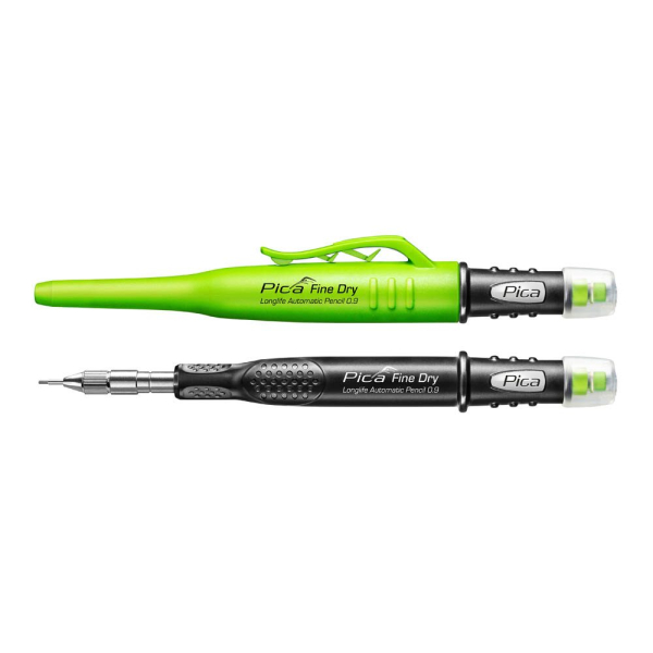 4260056158384 - Bleistift Pica Fine Dry Longlife Automatic Pencil 09 Minendurchmesser 09 mm Auto-Minenvorschub Staub- Nässeschutz mit 5 Minen Härtegrad HB