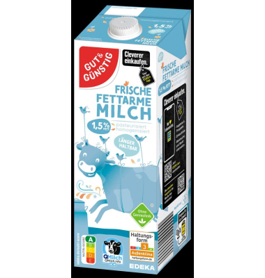 fettarme Milch Milch 1,5 % 12x1,0 l fettarme Milch Milch 1,5 % 12x1,0 l