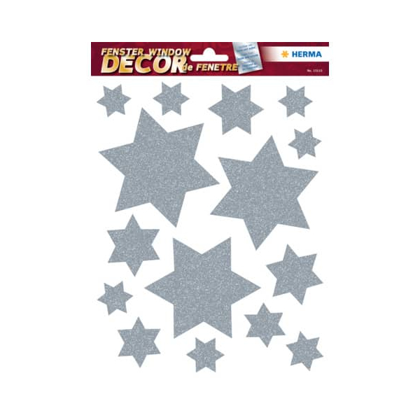 4008705151108 - 15110 WeihnFensterbild Sterne silber 4008705151108 15 Stück
