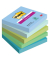 Haftnotizen 654-5SS-OAS, Super Sticky Notes Oasis Collection, 76x76mm, farbig sortiert (denimblau/mint/limonengr&uuml;n/immergr&uuml;n/see