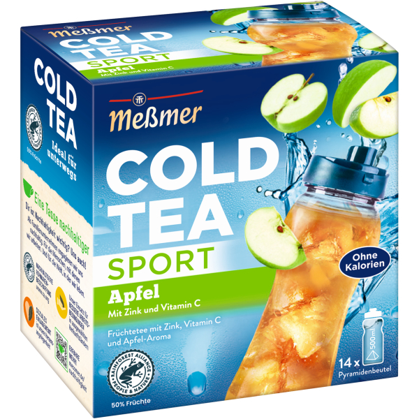 4002221050136 - Tee Cold Tea Sport 108242 Apfel mit Zink und Vitamin C in Beuteln 4002221050136 14 Stück