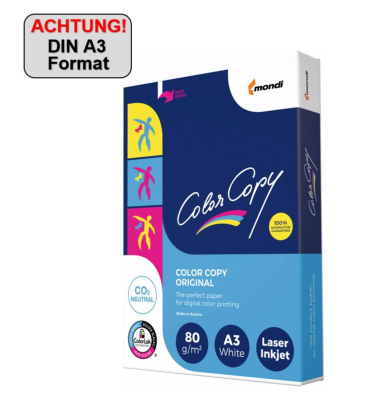 Kopierpapier COLOR COPY 8687B80B A3 80g weiß 