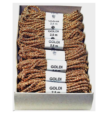 Weihnachtskordel 3mmx2,5m gold