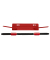 Heftstreifen kurz 1398542, 35x130mm, fassungsstark, Kunststoff mit Kunststoffdeckleiste, rot