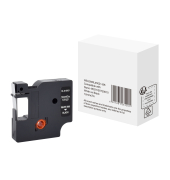 Schriftband wie Dymo S0720610 12mmx7m ws auf sw