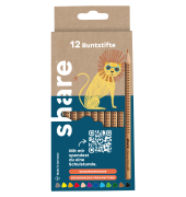 Buntstifte-Set made by Faber-Castell, 4-0022-12, farbig sortiert, dreikant, ergonomisch, Packung