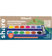 Farbkasten Share, 4-0024, Deckfarbe, 12 Farben, blau