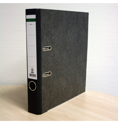 Ordner 221105, A4 52mm schmal Karton schwarz