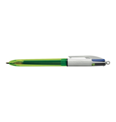 4-Farbkugelschreiber BIC 933948, 4 Colour Fluo, Strichstärke: 0,4mm