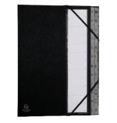 Pultordner Exacompta 56090E, A-Z, mit Gummizug, schwarz