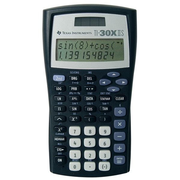 3243480015479 - TI-30 X IIS Schulrechner Schwarz Silber Display (Stellen) 11 solarbetrieben batteriebetrieben (B x H x T) 82 x 19 x 155 mm