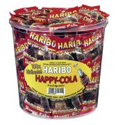 Fruchtgummi Happy-Cola Minis, Klarsichtdose mit 100 St&uuml;ck