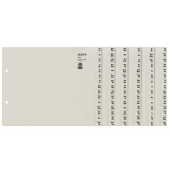 Kartonregister 13240000, A bis Z, A4, 100 g/m&sup2;, graue Taben, 24 x 15-teilig