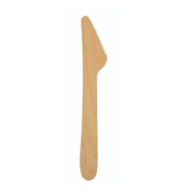 Einweg-Messer Duni 18200, 165mm, aus Holz