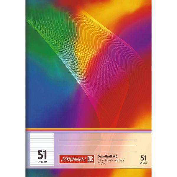 Rido Schulheft 1046901 / liniert / keine, A6, 70g, regenbogen, 24 Blatt / 48 Seiten 4003273377622 Rido