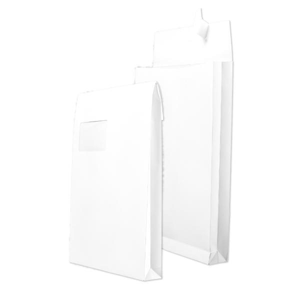 4003928222802 - Faltentaschen 30021152 C4 mit Fenster haftklebend 40mm-Falte 140g weiß 4003928222802 100 Stück