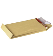 Faltentaschen, C4, ohne Fenster, haftklebend, 40mm-Falte, 130g, braun
