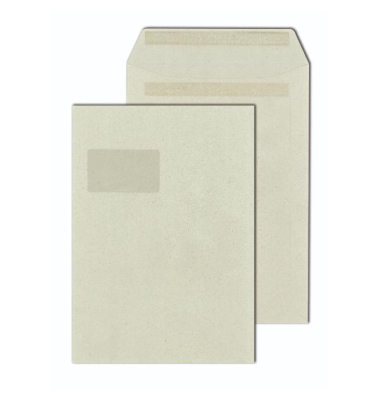 Versandtaschen Mayer 383858 C4 229x324mm, mit Fenster SK, 90g, RC, grau, 250St