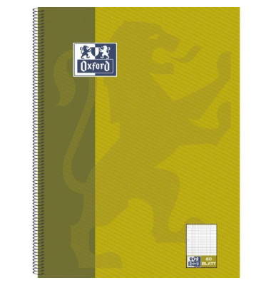 Collegeblock 100050362, kariert/liniert / kariert/liniert, A4+, 90g, hellgr&uuml;n, 80 Blatt