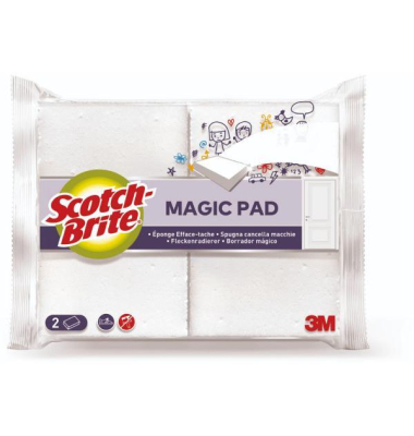 Scotch-Brite Fleckenradierer Magic Pad 7100240732, weiß 2 Stück