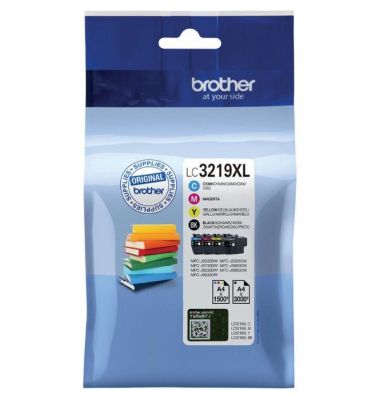Tintenpatronen Brother LC3219XLVALR, cyan, magenta, yellow, black, 7500 Seiten