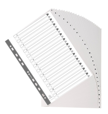 Kunststoffregister Forever 1725E, A bis Z, A4, graue Taben, 21-teilig