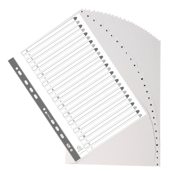Exacompta Kunststoffregister Forever 1725E, A bis Z, A4, graue Taben, 21-teilig 3130630017257 Exacompta